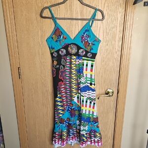 Vibrant Multicolor Midi Dress